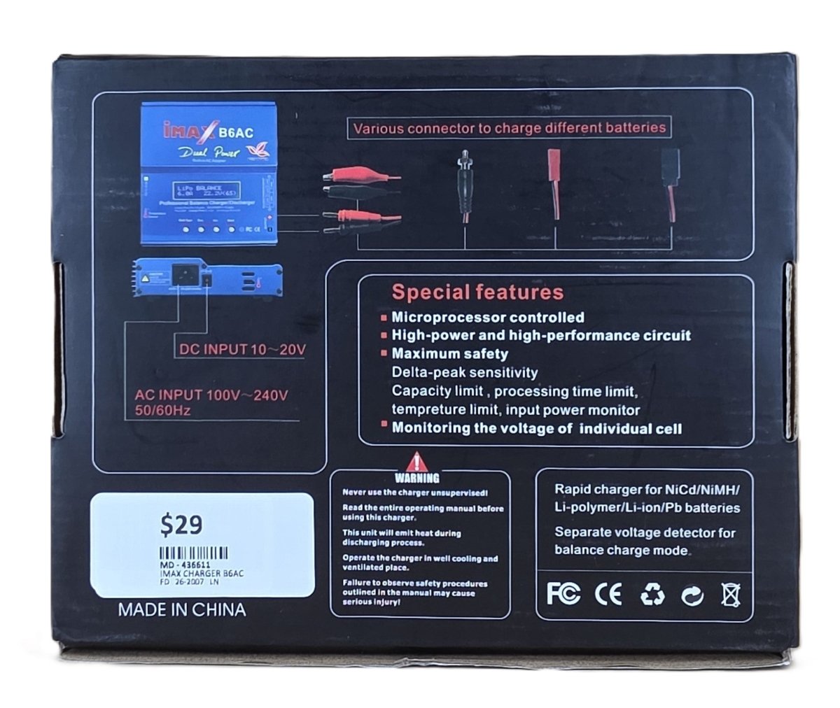 iMax B6AC 80W Balance Charger/Discharger for Remote Control Devices - Excellent Condition - Mega Cash Sydney