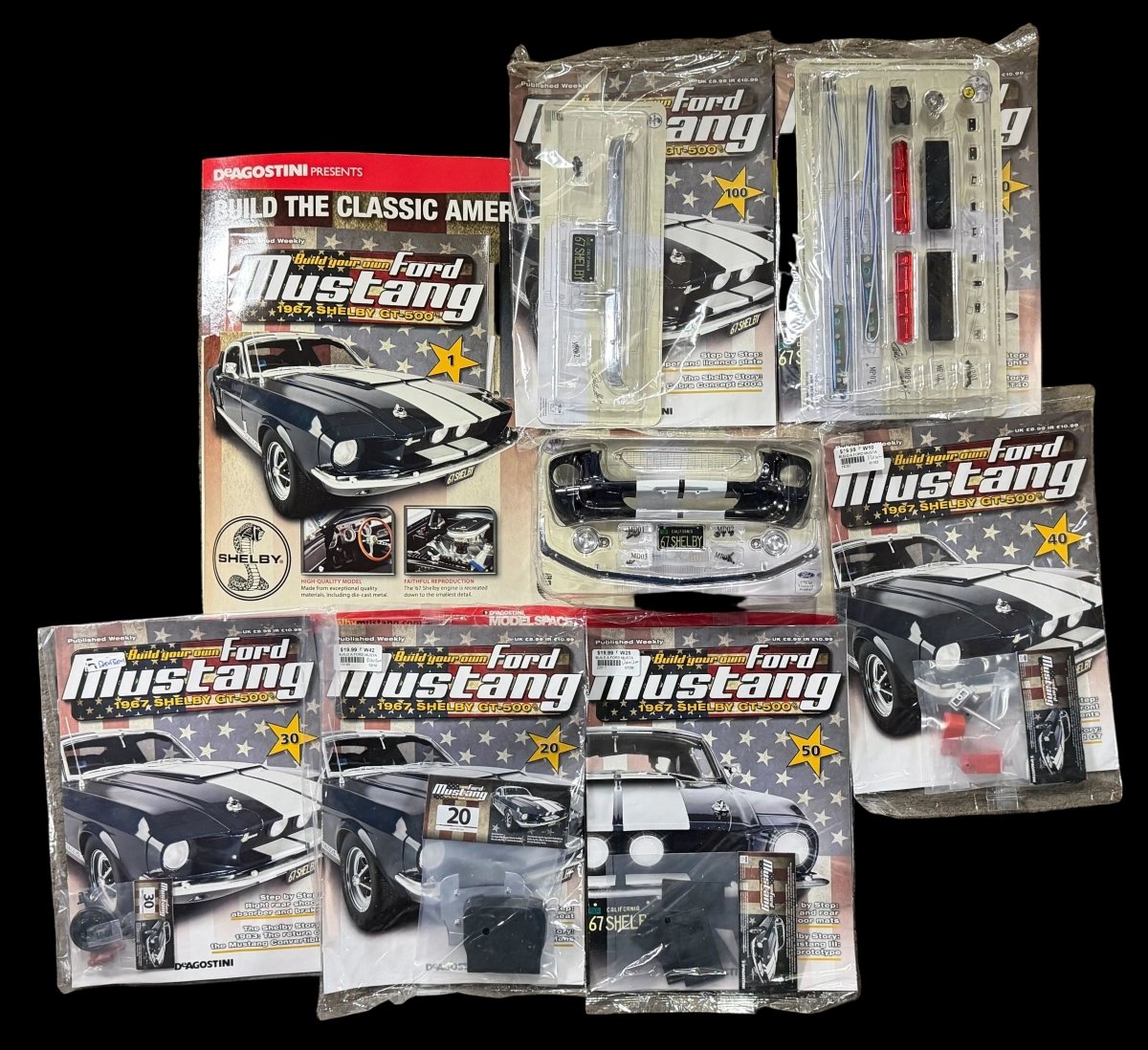 INCOMPLETE - Deagostini Build - Your - Own Ford Mustang 1967 Shelby GT - 500 /100 - Mega Cash Sydney
