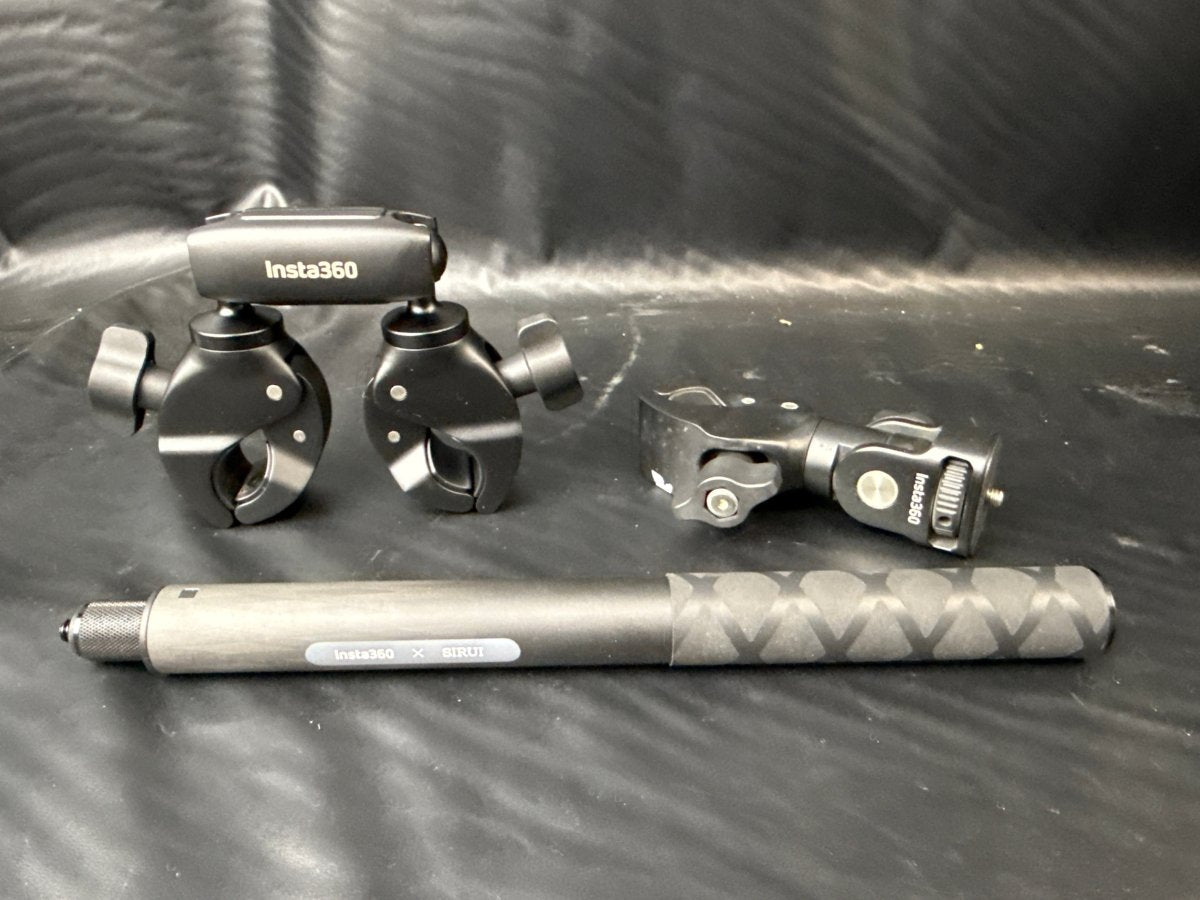 Insta360 X3 Camera - Including Heavy Duty Clamp & Selfie Stick and Support Clamp - Mega Cash Sydney