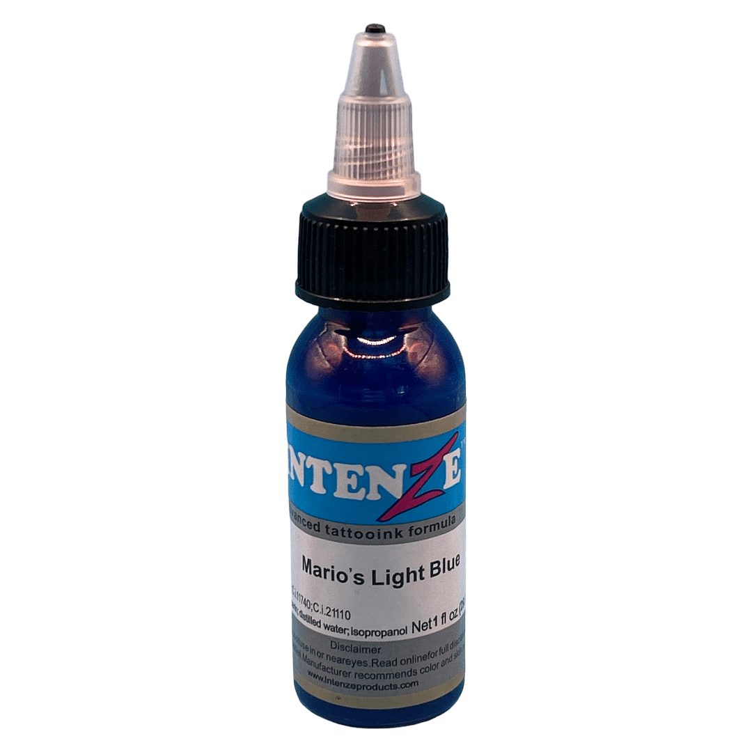 Intenze Mario’s Light Blue 1oz (29.6ml) Tattoo Ink - Mega Cash Sydney