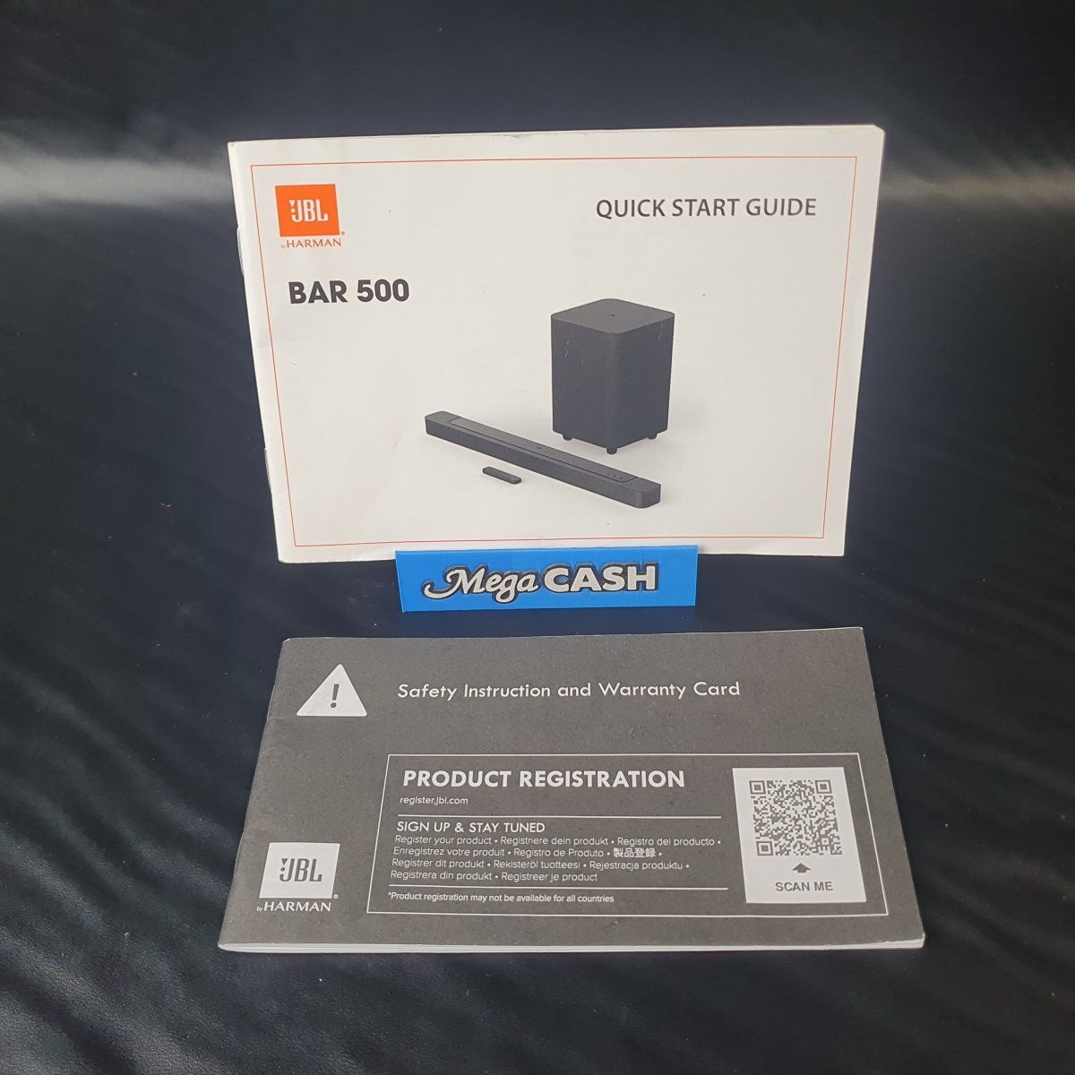 JBL SOUNDBAR & SUB BAR 500 WITH POWER CORDS + REMOTE + HDMI + AV + BOOKLET - Mega Cash Sydney