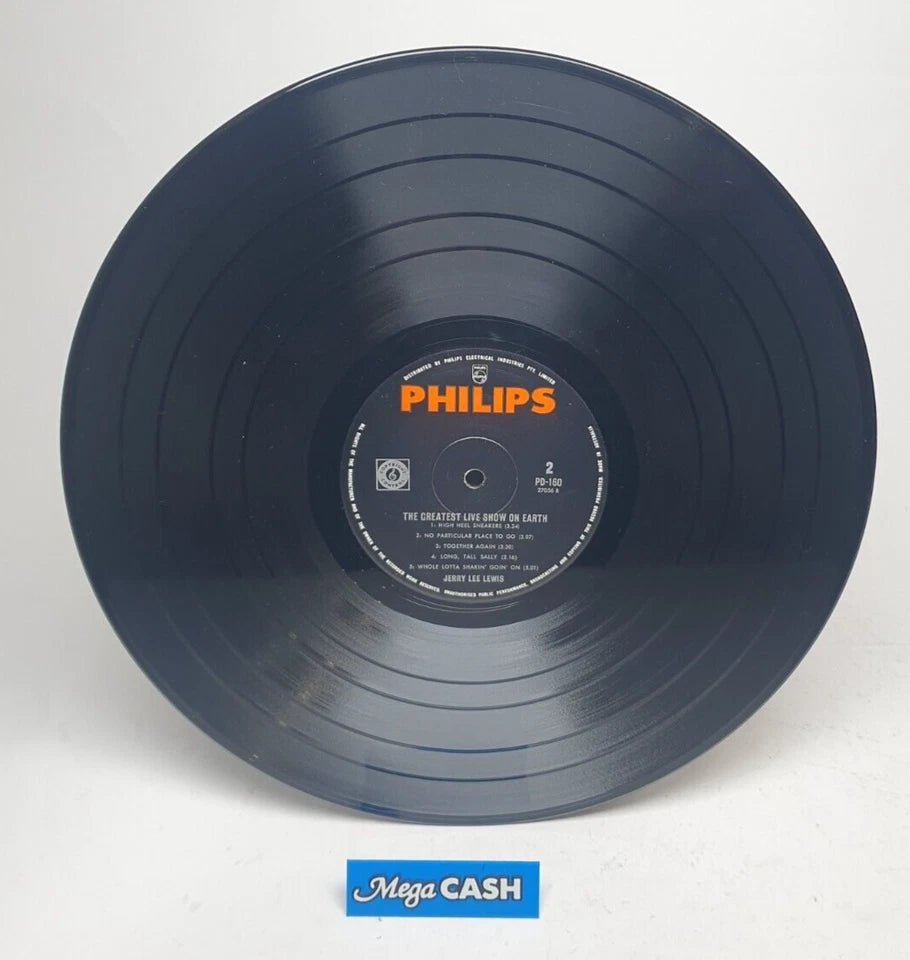 JERRY LEE LEWIS - "The Greatest Live Show On Earth" - Record - Vinyl - PD - 160 - Mega Cash Sydney