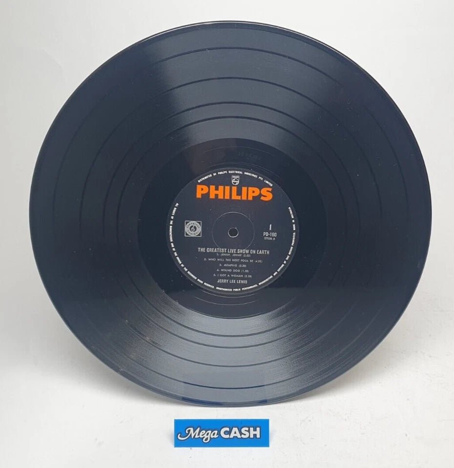 JERRY LEE LEWIS - "The Greatest Live Show On Earth" - Record - Vinyl - PD - 160 - Mega Cash Sydney