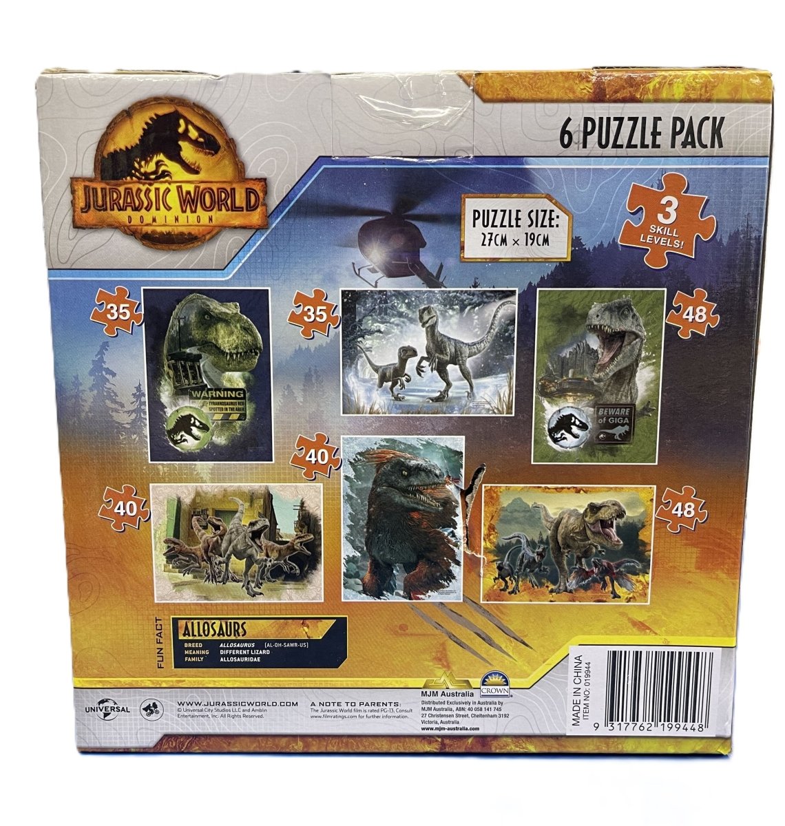 Jurassic Park - Dominion - 6 Puzzle Pack - Mega Cash Sydney