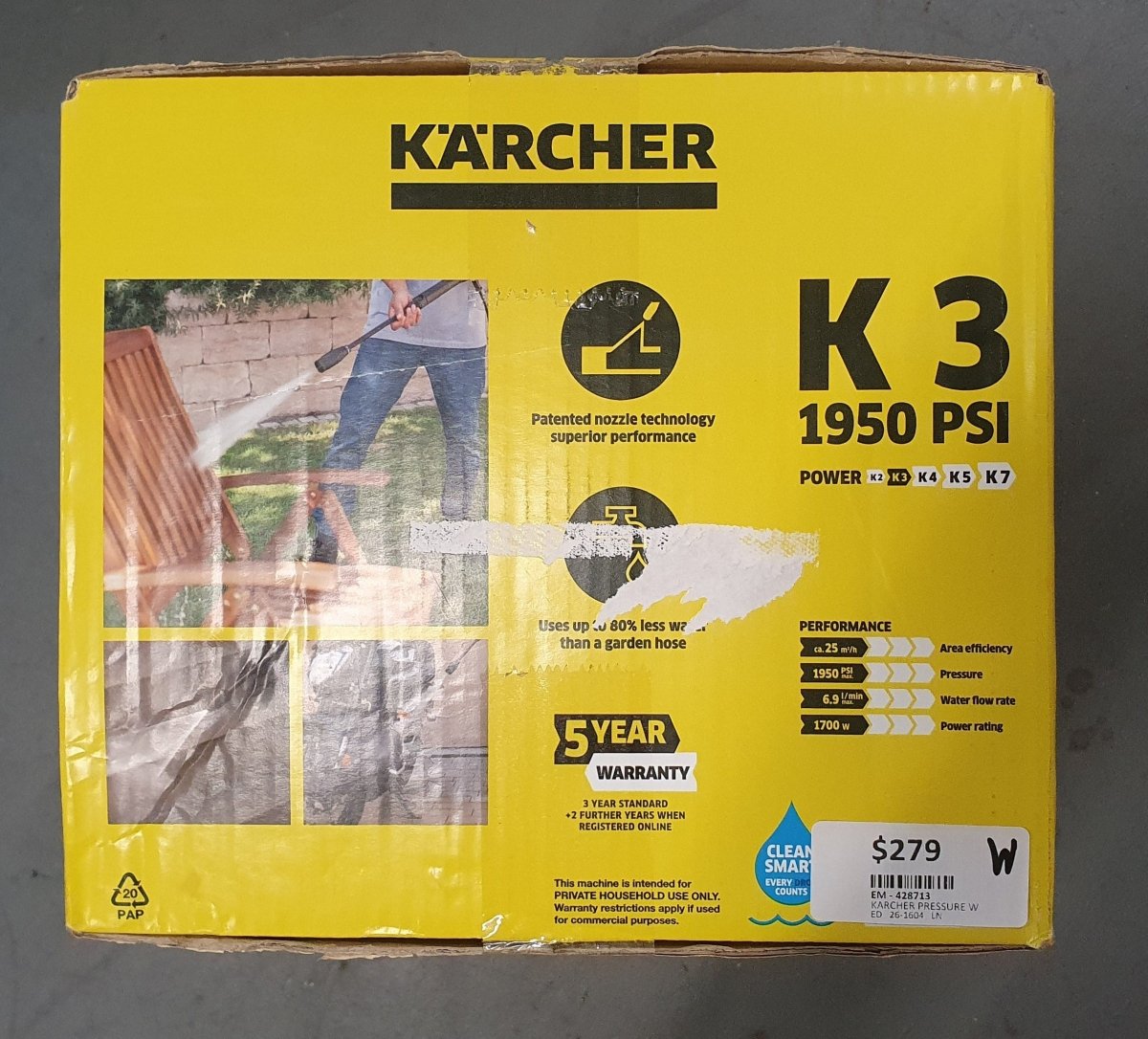 KARCHER - K 3 Pressure Washer - Mega Cash Sydney