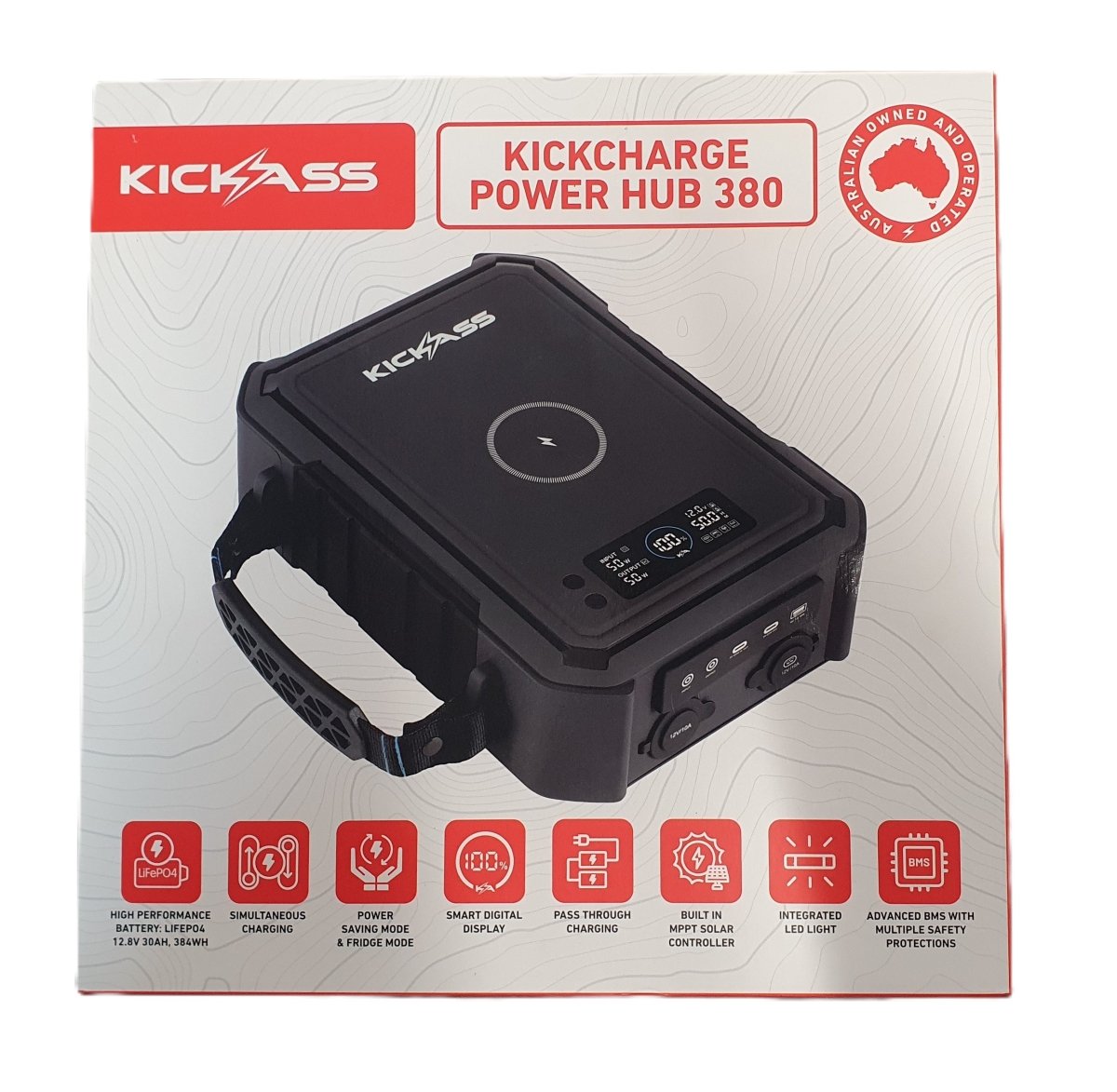 KickAss - KickCharge Powerhub 380 Portable Power Pack - KAPHUB - 380 - Mega Cash Sydney