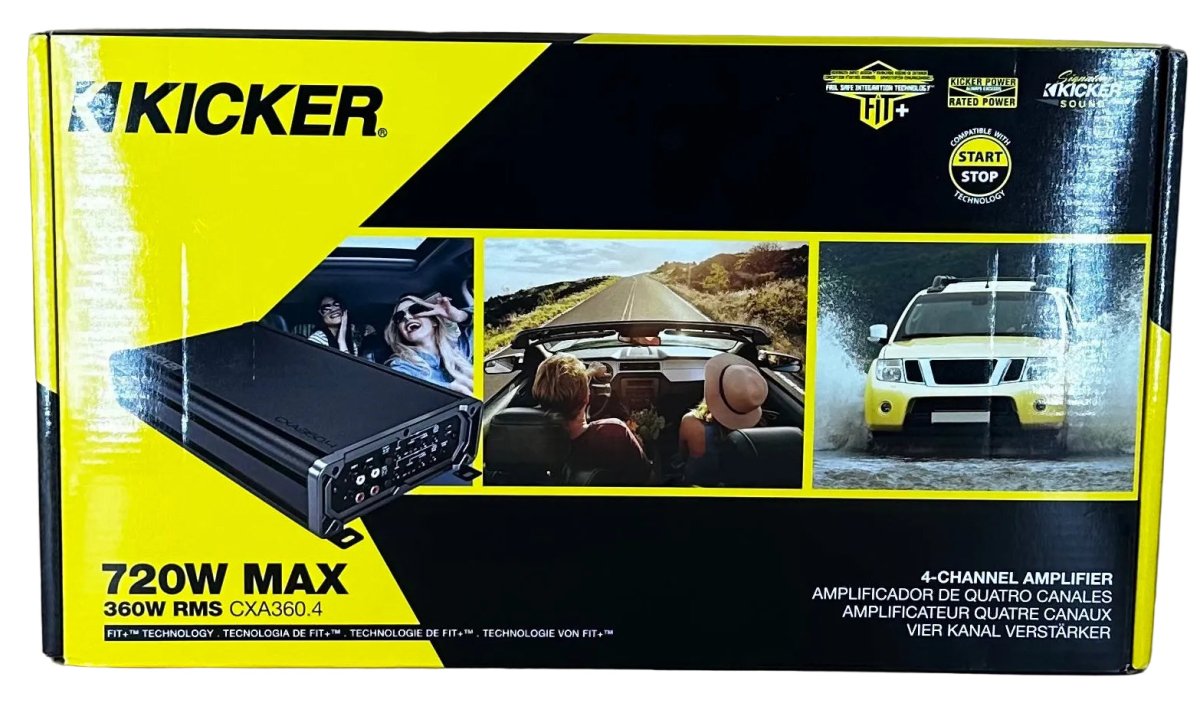KICKER CXA360.4- – 360 Watts RMS 4-channel Amplifier - Mega Cash Sydney