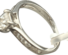 Ladies 14ct Gold 0.5ct Diamond Ring Size N / 7 US - Mega Cash Sydney