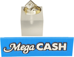 Ladies 18ct With Diamond stone Square Shaped Solid Gold Ring - Mega Cash Sydney