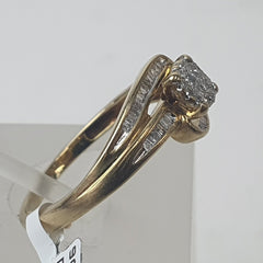 Ladies 9ct Diamond Ring 2.0gms - Size Q / 8.5 US - Mega Cash Sydney