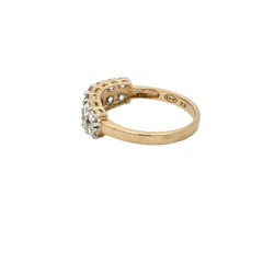 Ladies 9k Double - Row CZ Ring in Yellow Gold - Mega Cash Sydney
