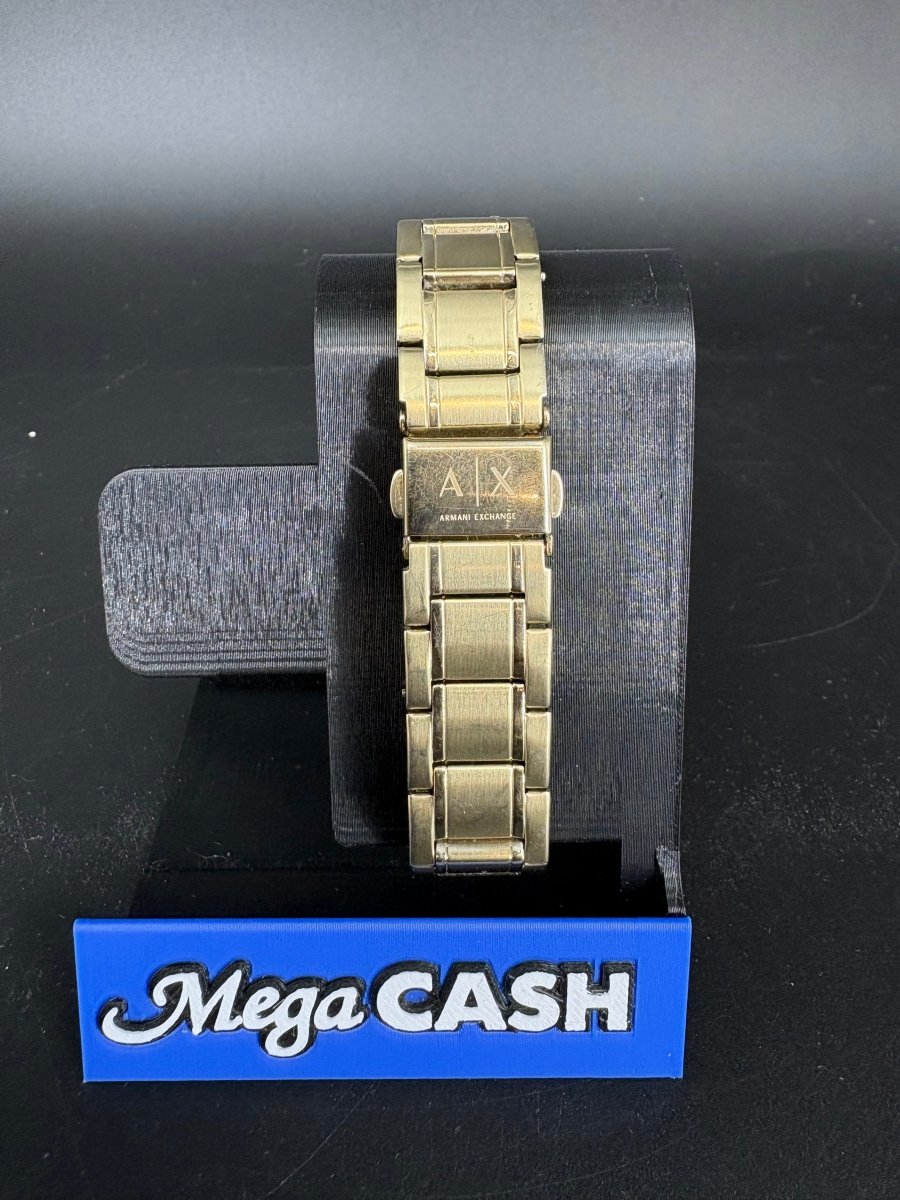 LADIES ARMANI EXCHANGE QUATRZ WATCH WITH CLEAR STONED BEZEL - AX5441 - Mega Cash Sydney