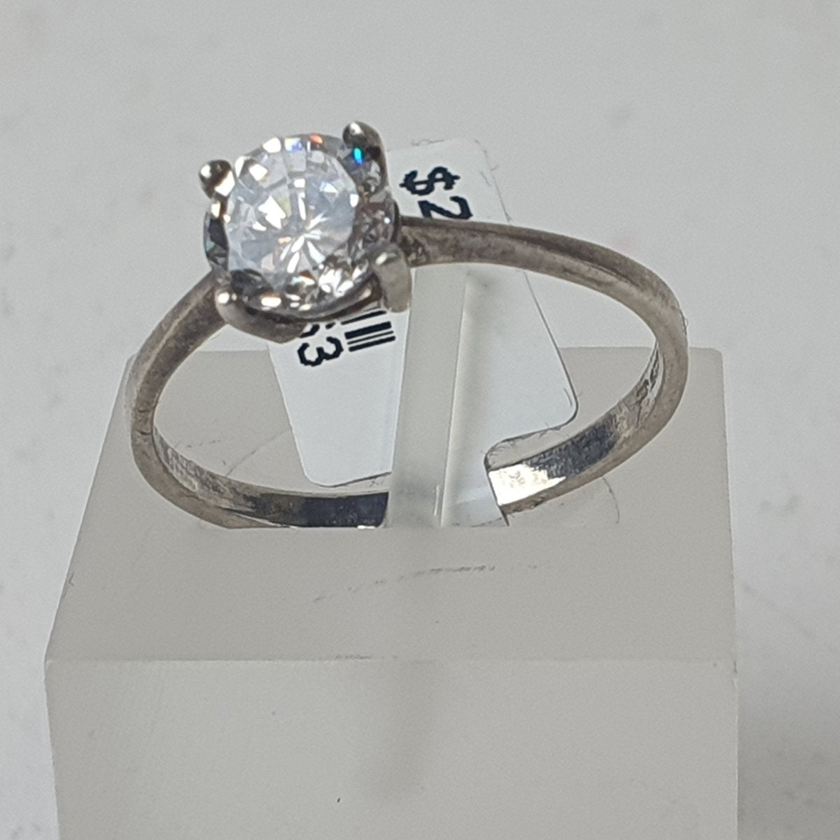 Ladies CZ Silver Ring 1.8GMS - Size Q / 8.5 US - Mega Cash Sydney