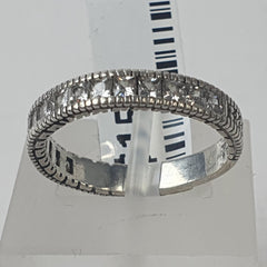 Ladies Silver CZ Ring 2.4GMS - Size N / 7 US - Mega Cash Sydney