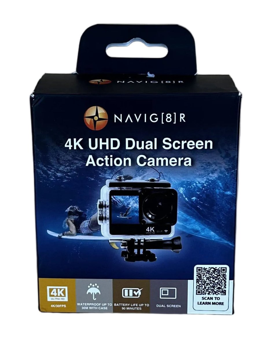 Laser Navig8r Trek 4K UHD Dual Screen Action Camera - NAV-4KCAM-461 - Mega Cash Sydney