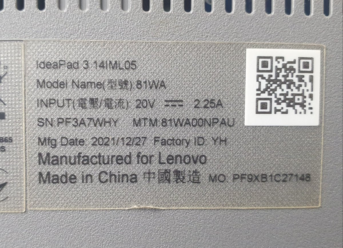 LENOVO - LAPTOP - IdeaPad 3 - Win 11 - i5 - 10210U - 8GB/256GB - Mega Cash Sydney