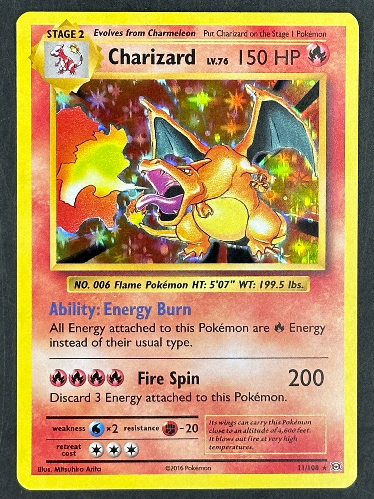 Pokémon - Charizard - 11/108 - XY Evolutions