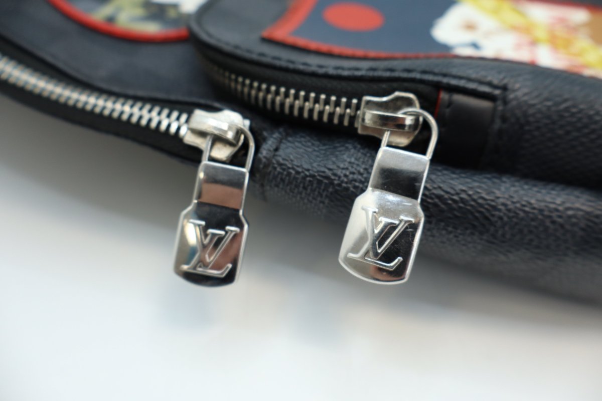 Louis Vuitton Damier Graphite Coated Canvas Alps Patches Avenue Sling Bag - Mega Cash Sydney