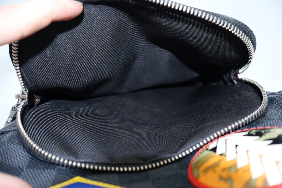 Louis Vuitton Damier Graphite Coated Canvas Alps Patches Avenue Sling Bag - Mega Cash Sydney