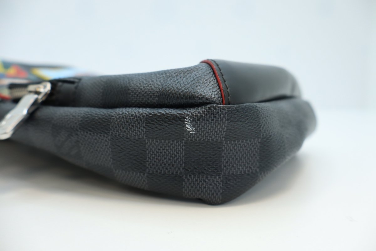 Louis Vuitton Damier Graphite Coated Canvas Alps Patches Avenue Sling Bag - Mega Cash Sydney