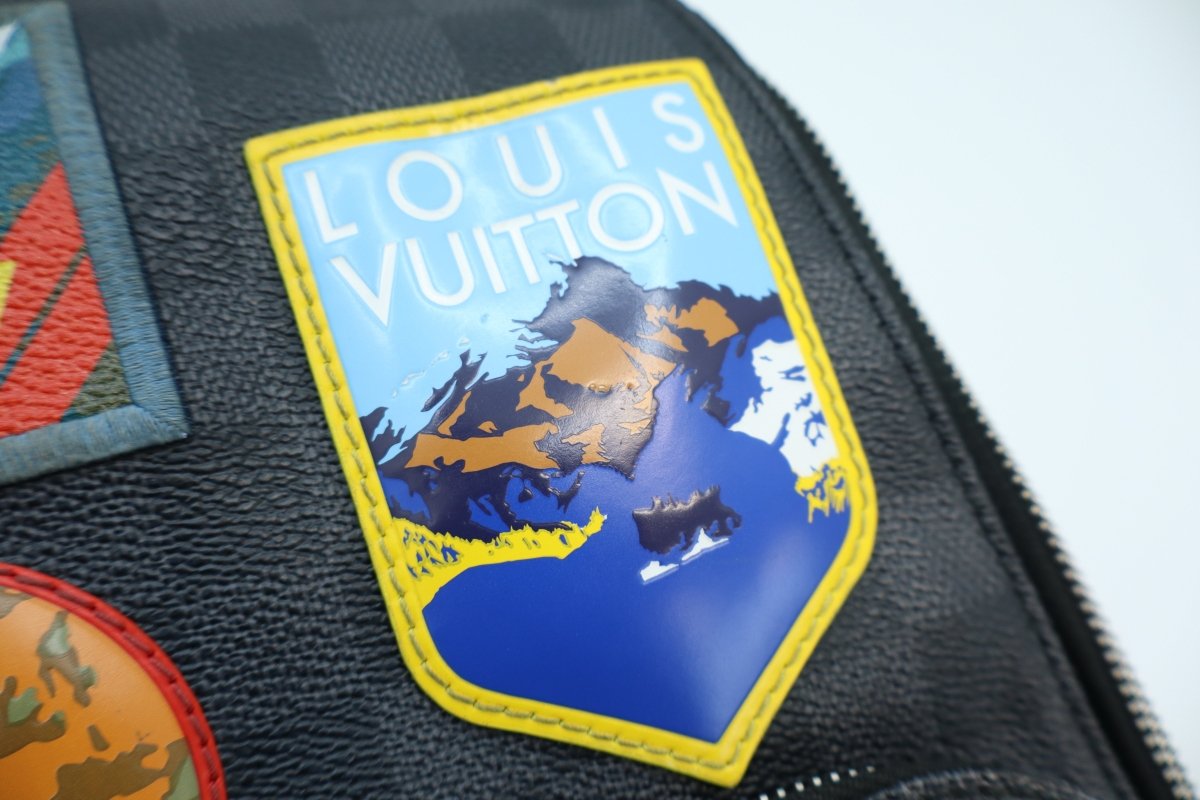 Louis Vuitton Damier Graphite Coated Canvas Alps Patches Avenue Sling Bag - Mega Cash Sydney