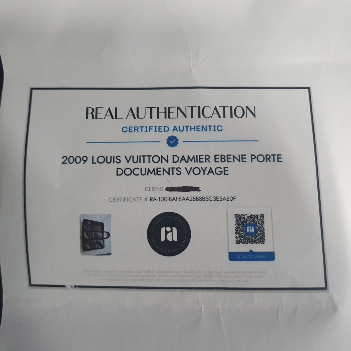 LOUIS VUITTON - HAND BAG - 2009 DAMIER EBENE PORTE DOCUMENTS VOYAGE - Mega Cash Sydney