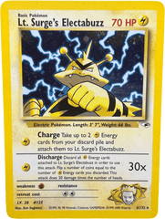 Lt. Surge’s Electabuzz Holo 6/132 Gym Heroes - Mega Cash Sydney