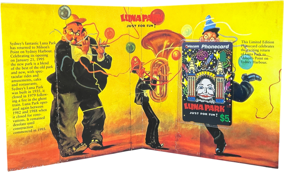 Luna Park Limited Edition $5 Phonecard - Mega Cash Sydney