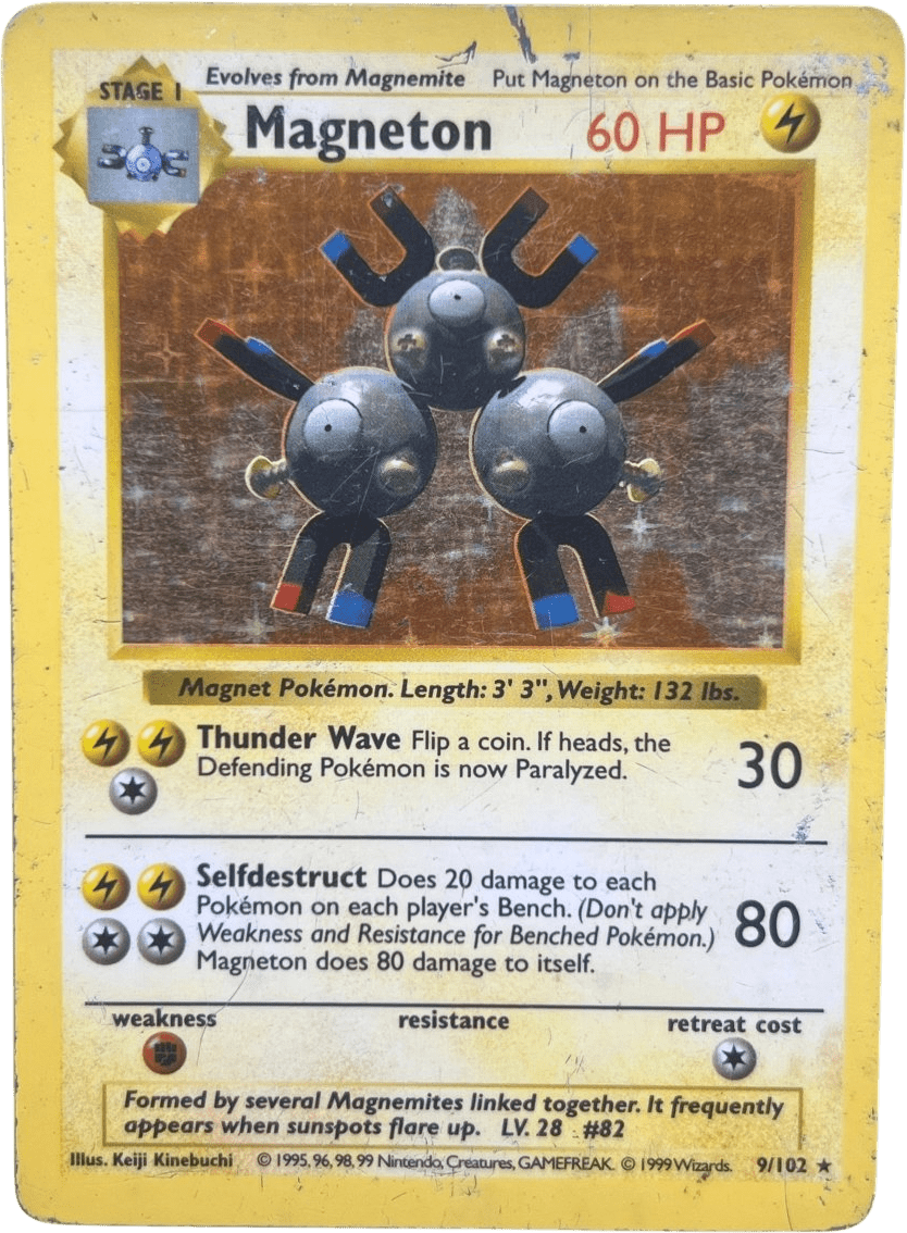 Magneton 9/102 Holo Shadowless Base Set - Mega Cash Sydney