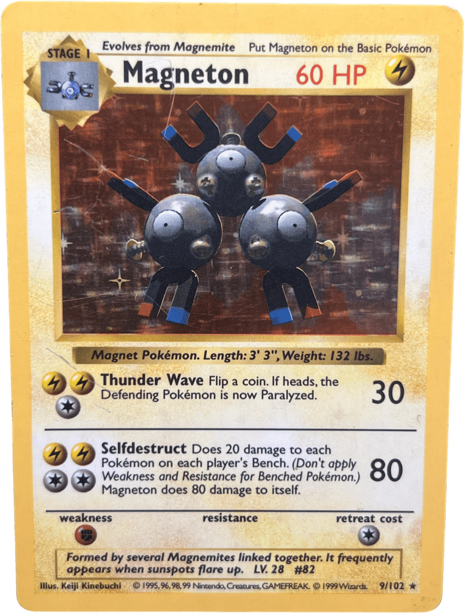 Magneton 9/102 Holo Shadowless Base Set - Mega Cash Sydney