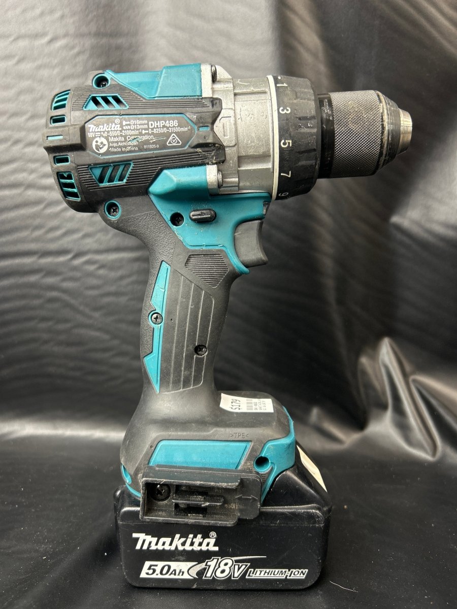 Makita DHP486 Hammer Drill W/ 5.0Ah Battery - Mega Cash Sydney