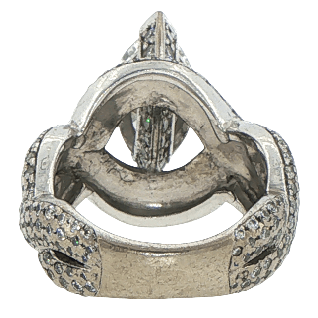 Marquise Diamond Pavé Woven Cocktail Ring in White Gold with Valuation - Mega Cash Sydney