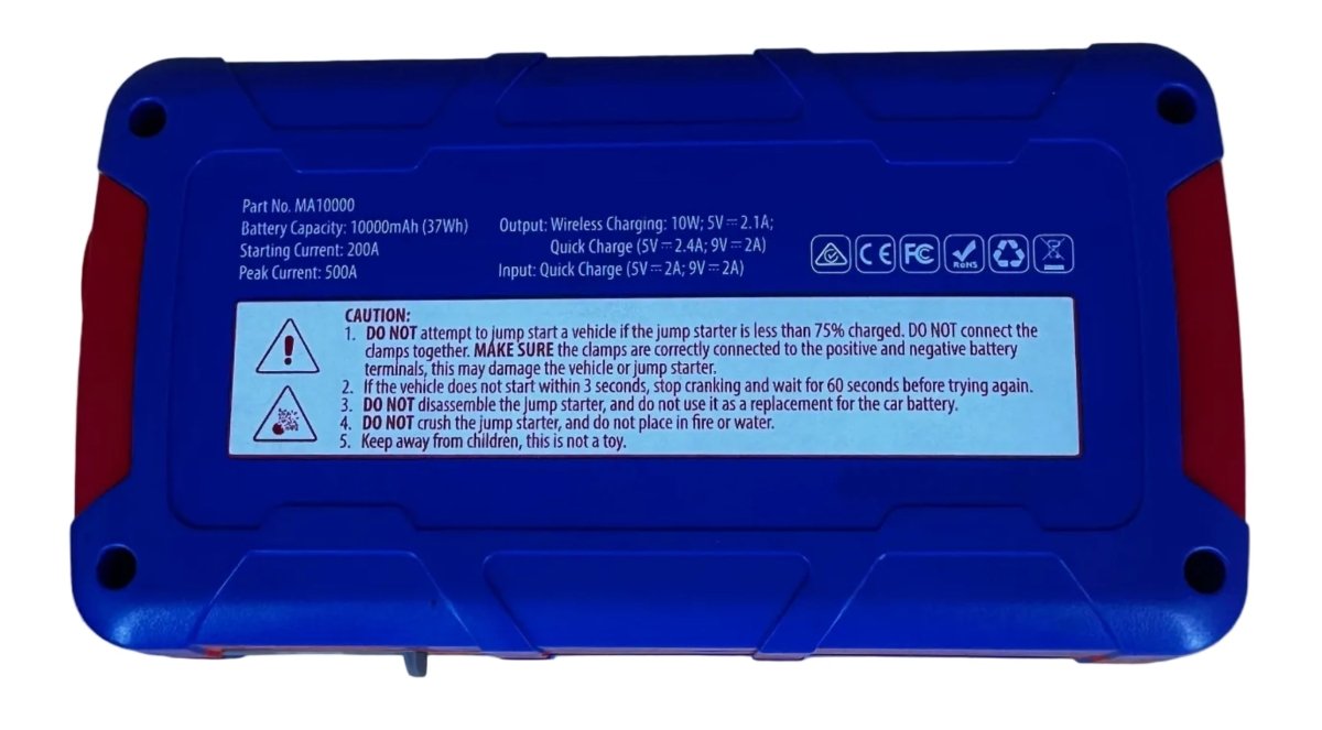 Matson 12V 10000mAh Lithium Jump Starter - MA10000 - Mega Cash Sydney