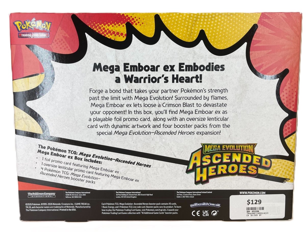 Mega Evolution Ascended Heroes Mega Emboar ex Box - Mega Cash Sydney