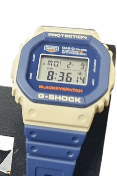 MENS - CASIO WATCH - THE BLACK EYE PATCH - BLUE RUBBER BAND - DIGITAL - IN BOX WITH TAGS - Mega Cash Sydney