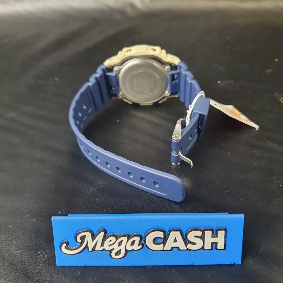 MENS - CASIO WATCH - THE BLACK EYE PATCH - BLUE RUBBER BAND - DIGITAL - IN BOX WITH TAGS - Mega Cash Sydney