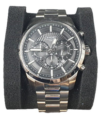 MENS CHISEL WATCH - 50.0GMS - SILVER STAINLESS STEEL BAND - CHRONOGRAPH - Mega Cash Sydney