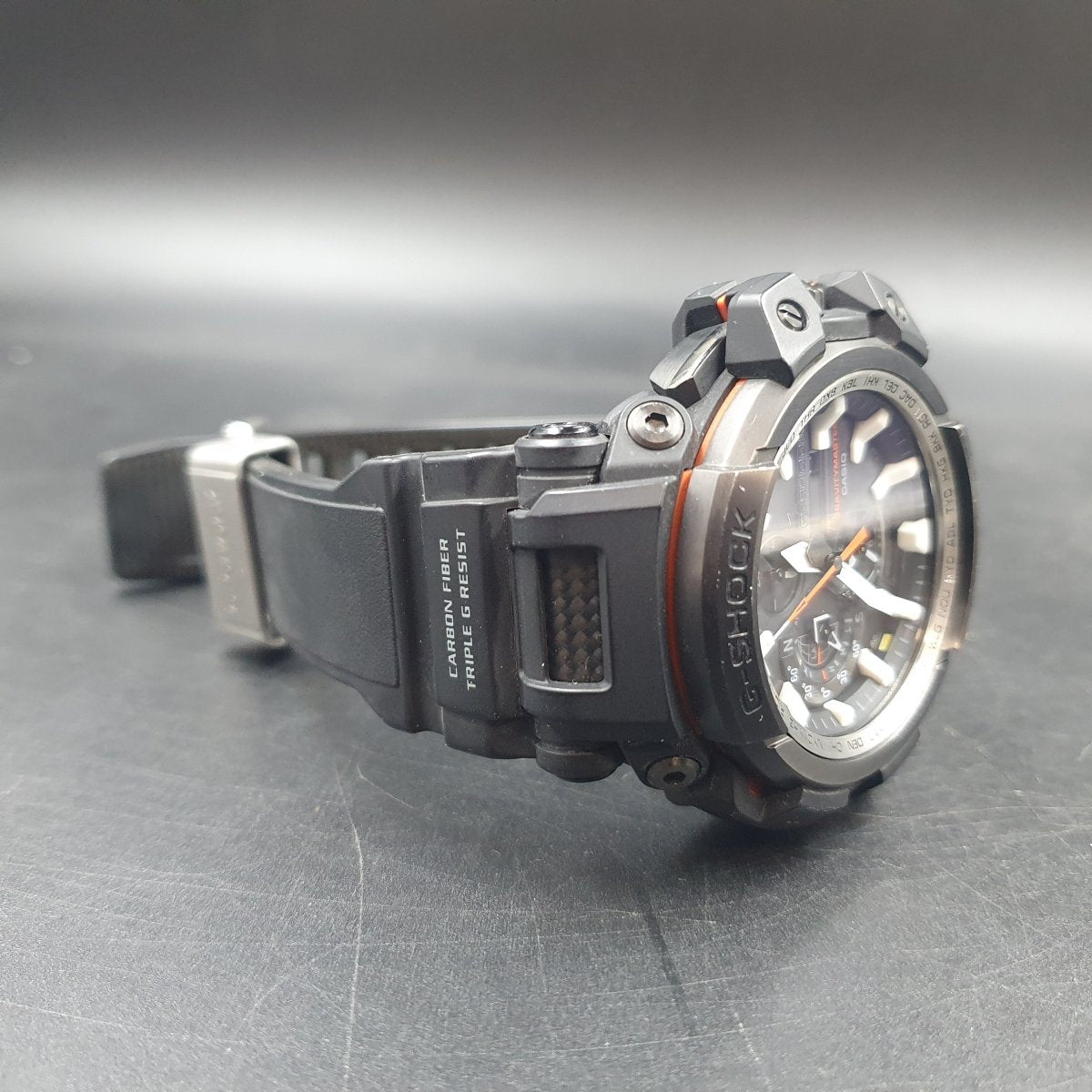 MENS G - SHOCK CASIO WATCH 5502 GPW - 2000 BLACK RUBBER BAND ANALOGUE BLACK/GUN METAL - Mega Cash Sydney