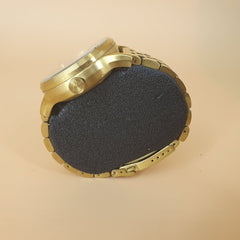 MENS GOLD NIXON SPECTRA WATCH 10ATM GOLD STEEL BAND - Mega Cash Sydney