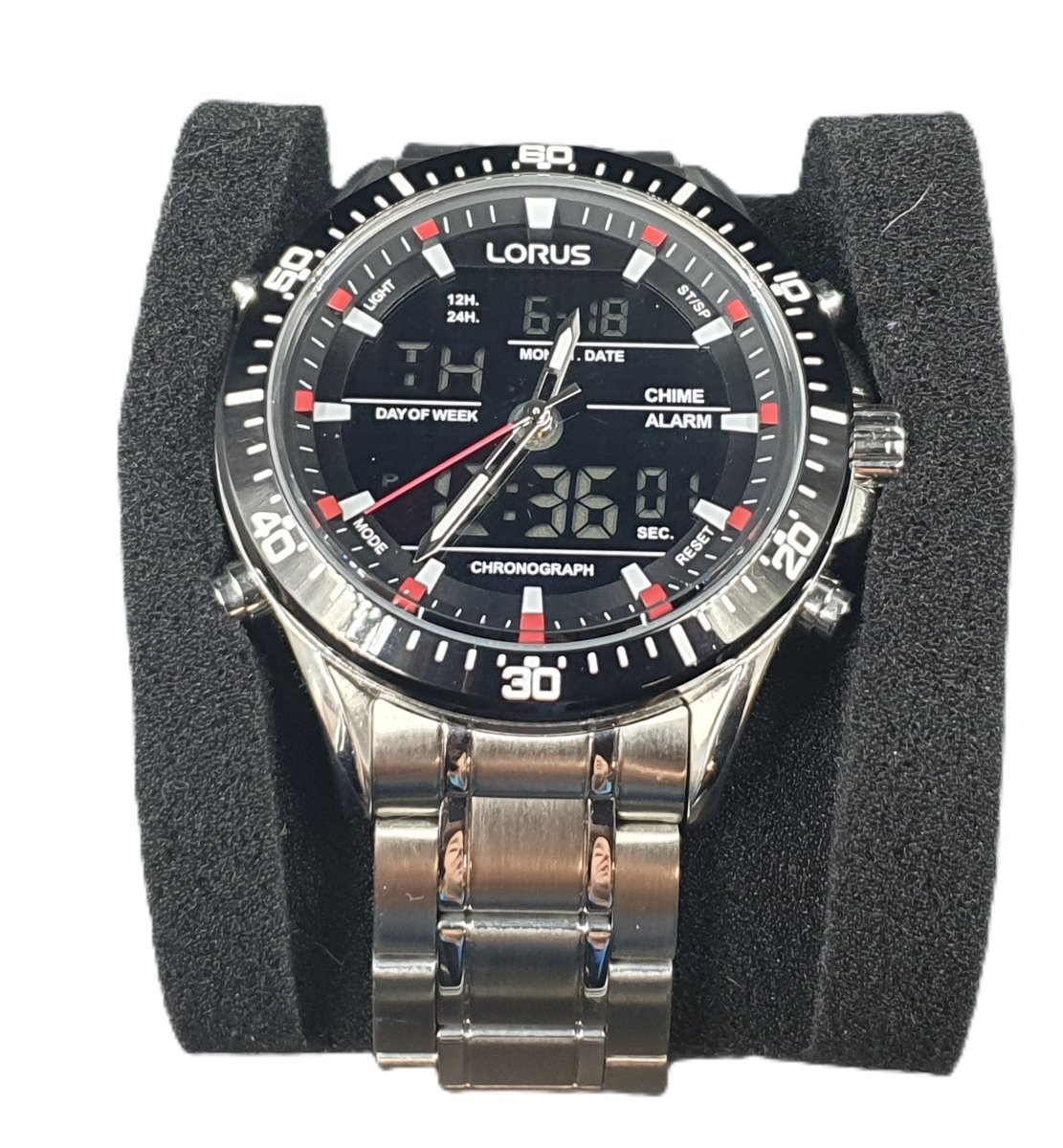 MENS LORUS WATCH - 50.0GMS - RW635AX-5 - SILVER STAINLESS STEEL BAND - Mega Cash Sydney