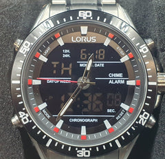 MENS LORUS WATCH - 50.0GMS - RW635AX-5 - SILVER STAINLESS STEEL BAND - Mega Cash Sydney