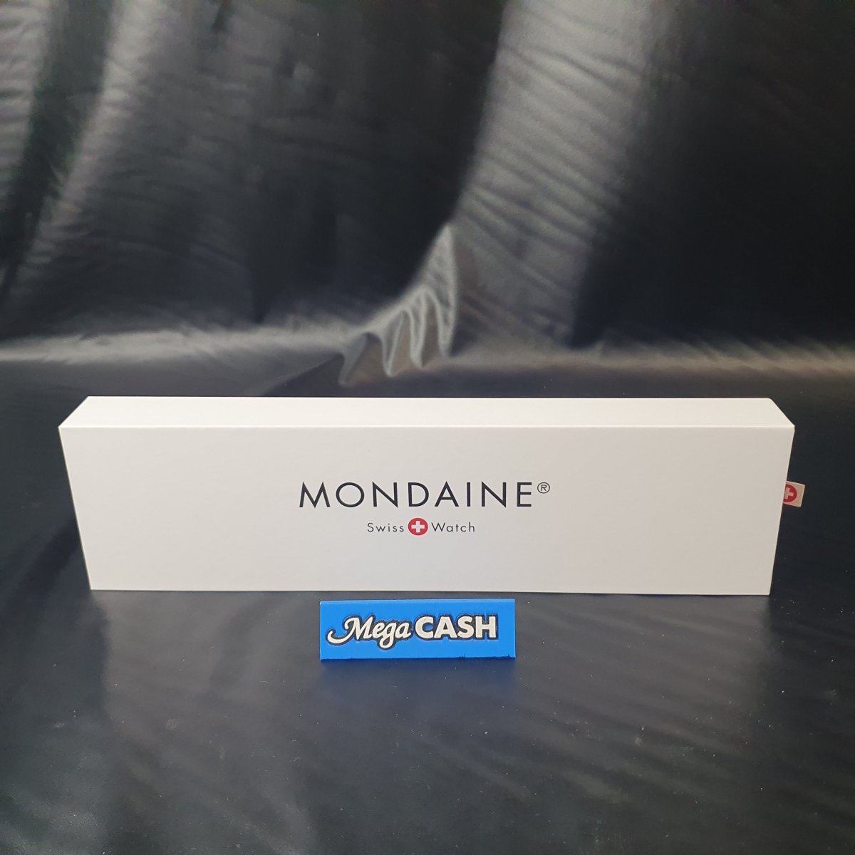 MENS - MONDAINE WATCH - NEO MSD.4120.LBV - BLACK LEATHER BAND - ANALOGUE - WITH BOX TAGS AND PAPERS - Mega Cash Sydney