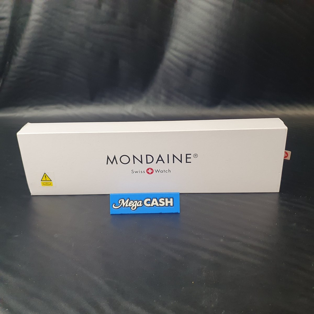 MENS - MONDAINE WATCH - NEO MSD.4120.LBV - BLACK LEATHER BAND - ANALOGUE - WITH BOX TAGS AND PAPERS - Mega Cash Sydney