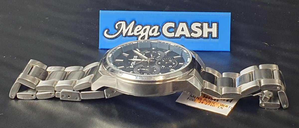 MENS - POLICE WATCH - JK22042 - SILVER STAINLESS STEEL BAND - Mega Cash Sydney