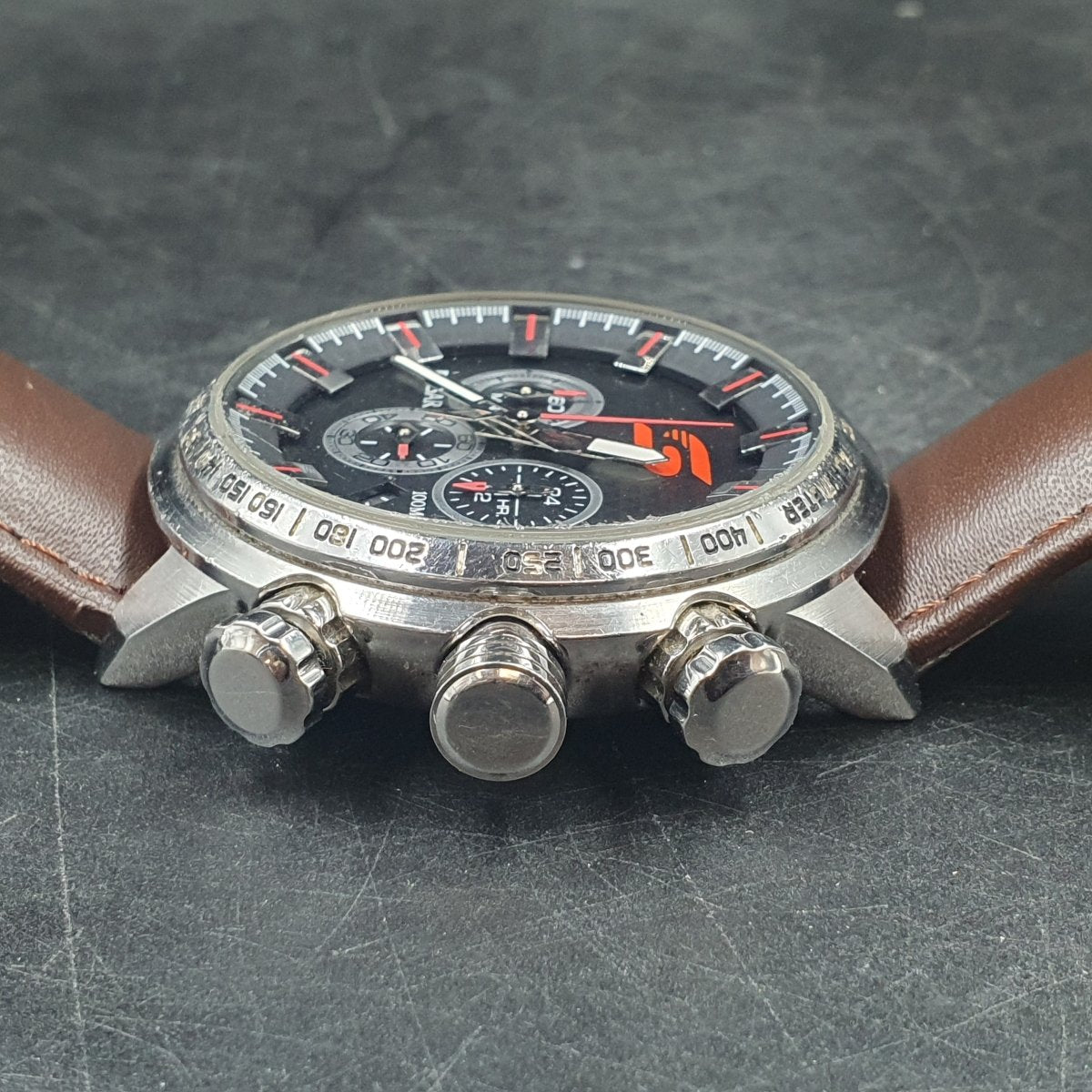 MENS PULSAR WATCH - 50.0GMS - VK63-X024 - BROWN LEATHER BAND - CHRONOGRAPH - LIMITED EDITION V8 SUPERCAR 0007/1000 - Mega Cash Sydney