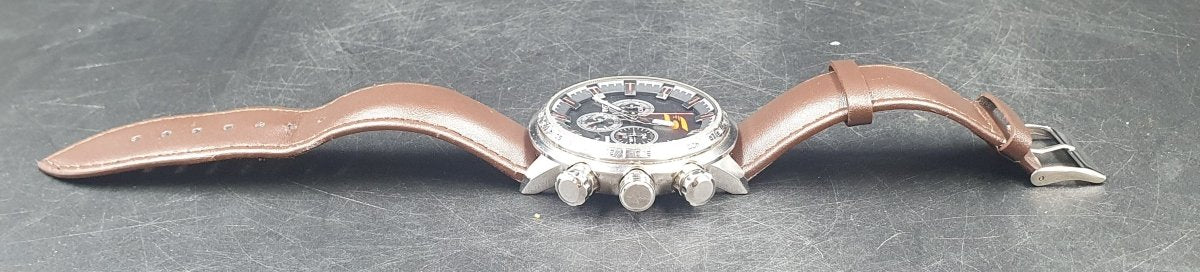 MENS PULSAR WATCH - 50.0GMS - VK63-X024 - BROWN LEATHER BAND - CHRONOGRAPH - LIMITED EDITION V8 SUPERCAR 0007/1000 - Mega Cash Sydney