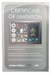 Michael Jackson Limited Edition Comes with Certificate of Limitation and Frame - Mega Cash Sydney