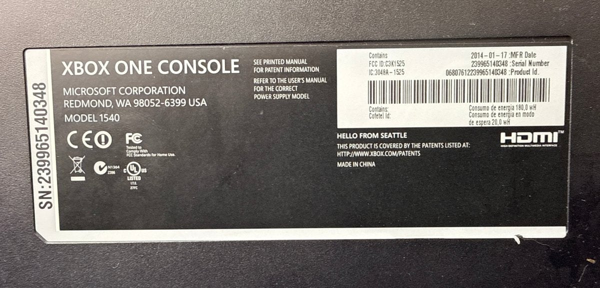 Microsoft Xbox One Console - 1540 - Mega Cash Sydney
