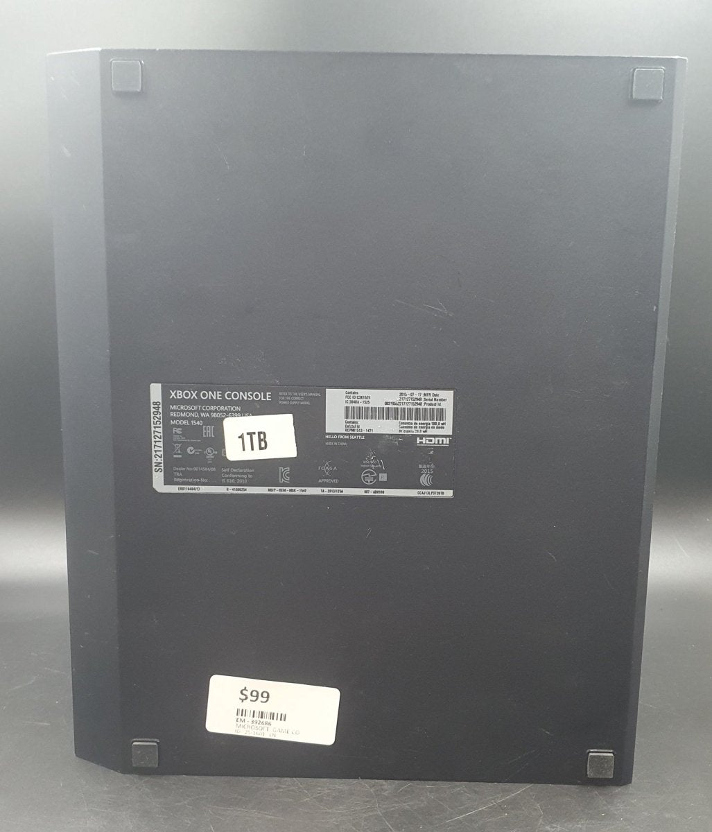 Microsoft Xbox One Console - 1TB - Model - 1540 - No Accessories Included - Mega Cash Sydney