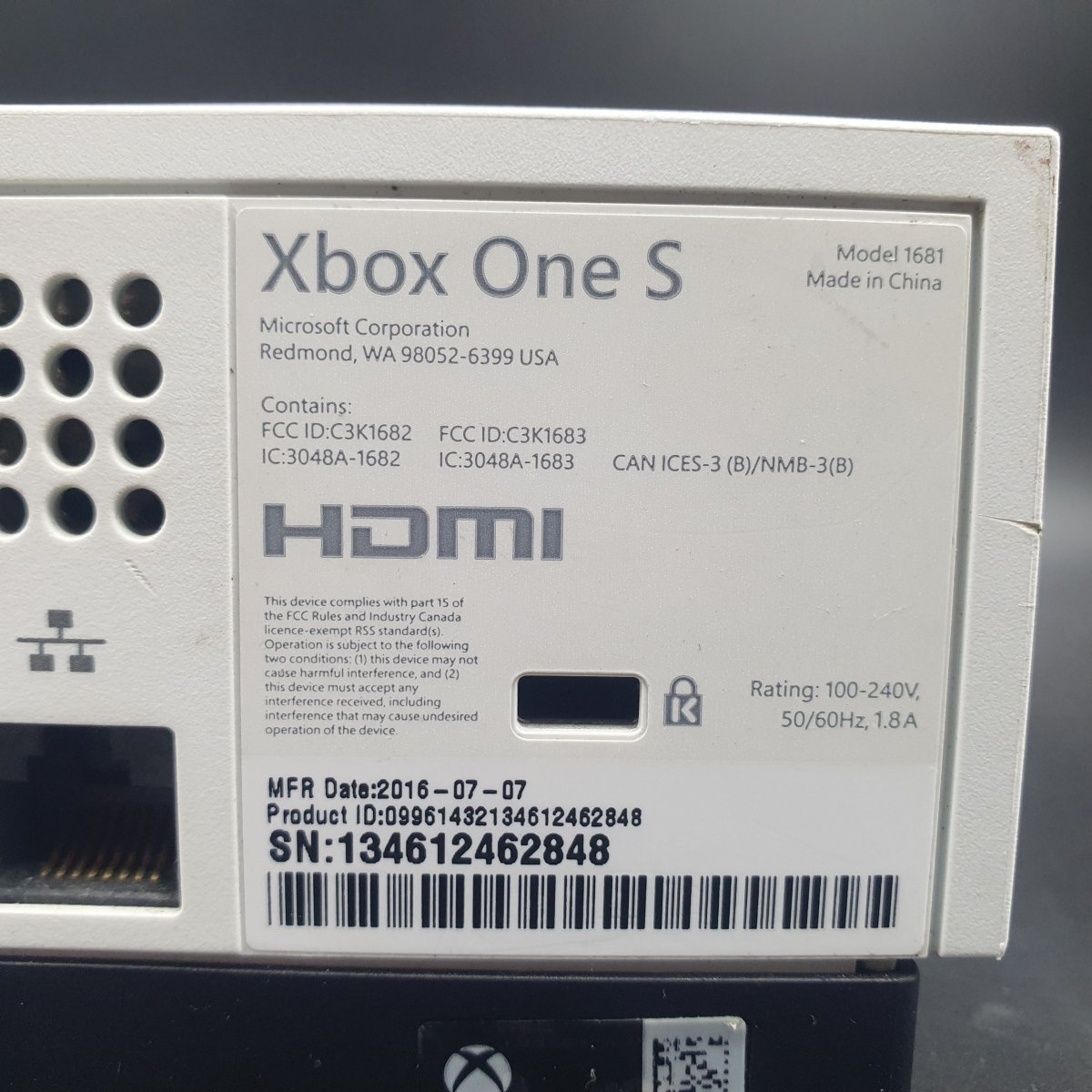 Microsoft Xbox One S 1681 1TB - Disc Edition with Wired Controller - Mega Cash Sydney